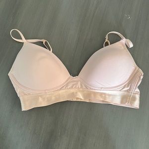 Nude colored bra from Temu. Too low cut for my taste.